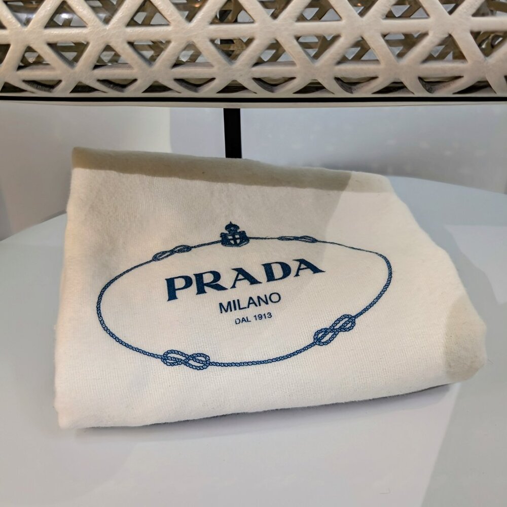 Prada Milano Cream Perforated Tote Bag - Picture 2 of 16